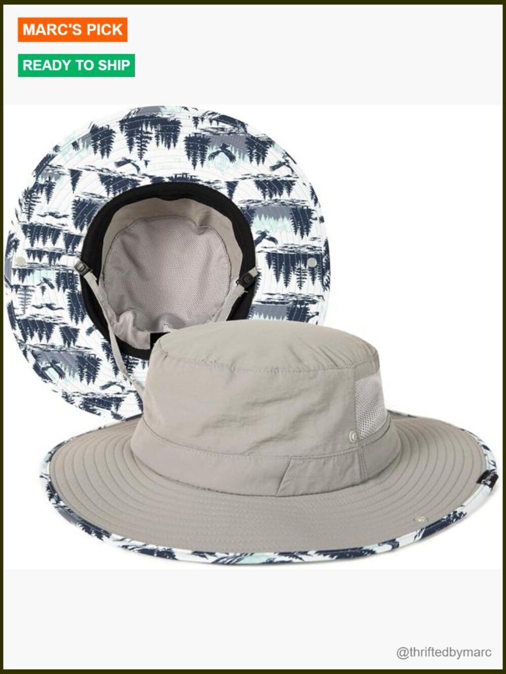 UPF 50 Wide Brim Bucket Hat for Men Women Cooling Sun Hat Boonie